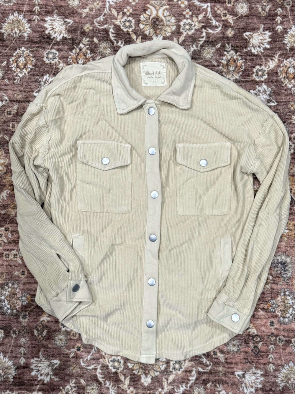 Altar’d State Corduroy Snap-Front Shirt Jacket